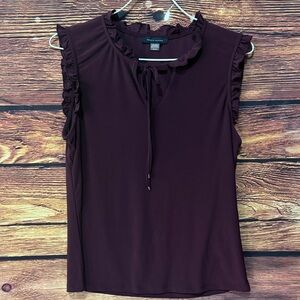 Tommy Hilfiger Deep Purple Ruffle Blouse